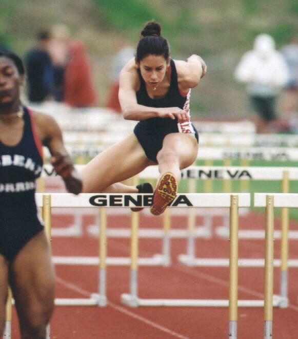 Krystal running hurdles